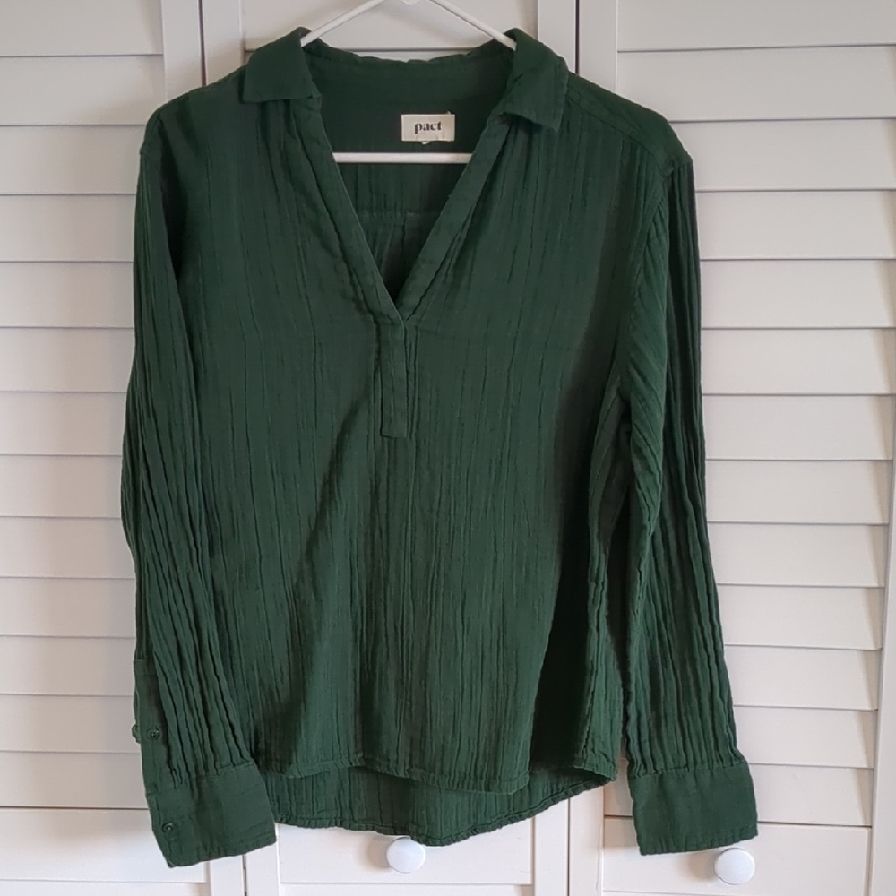 Pact Women's Gauze Long Sleeve Top